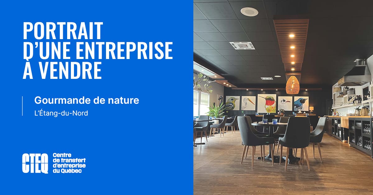 Portrait d’une entreprise à vendre : Gourmande de nature