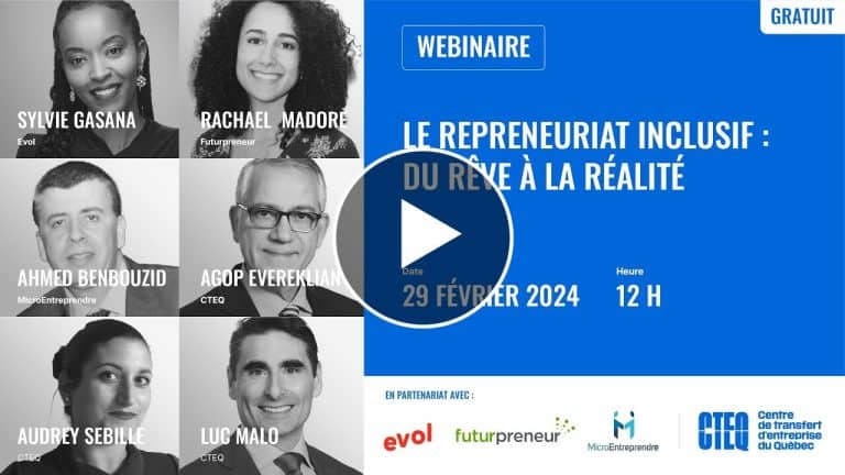 WEBINAIRE | LE REPRENEURIAT INCLUSIF : DU RÊVE À LA RÉALITÉ