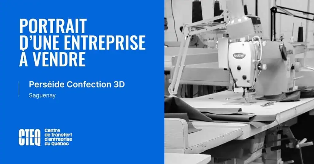 Portrait d’une entreprise à vendre : Perséides Confection 3D