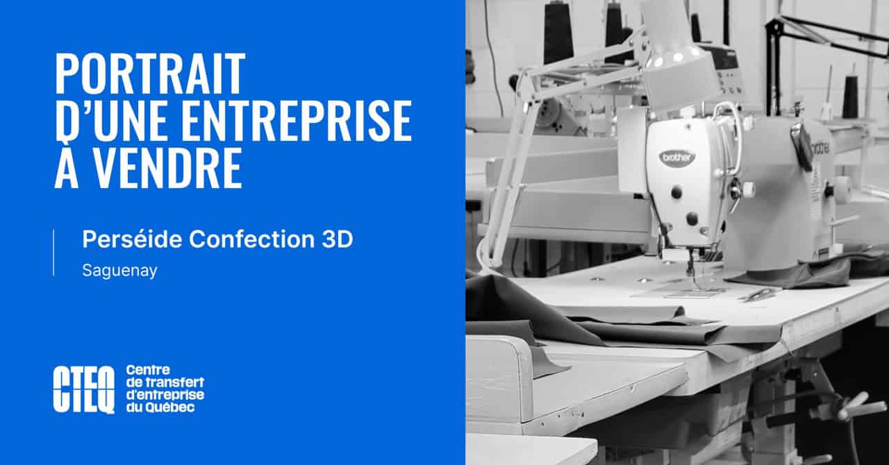 Portrait d’une entreprise à vendre : Perséide Confection 3D