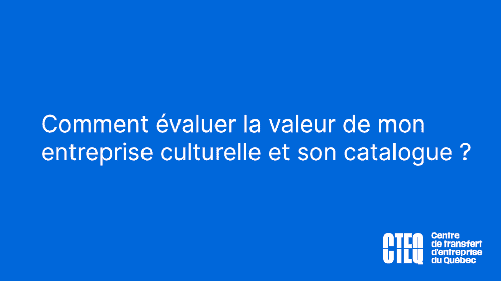 Évaluer mon entreprise et son catalogue