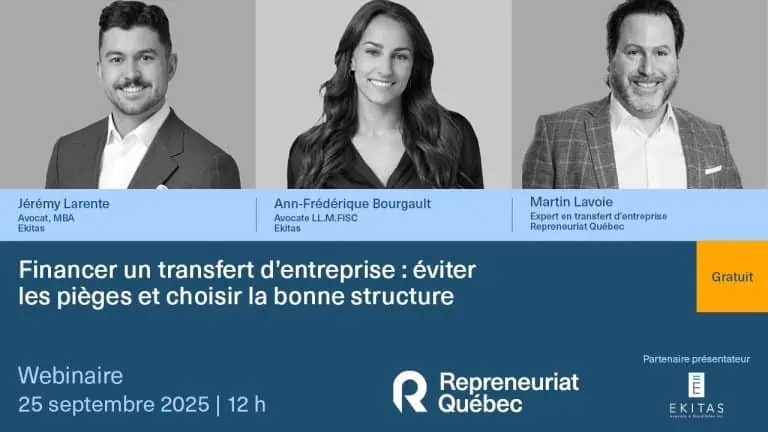 Webinaire | Financer un transfert d’entreprise : éviter les pièges et choisir la bonne structure