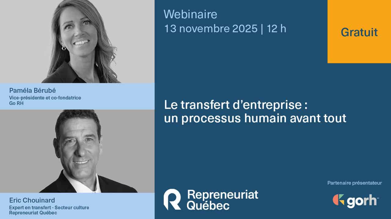 Webinaire | Le transfert d’entreprise : un processus humain avant tout